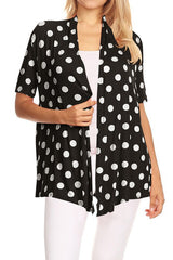 Polka dot print, loose fit cardigan