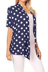 Polka dot print, loose fit cardigan