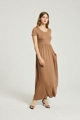 Women's Summer Casual Maxi Dress With Pocket
