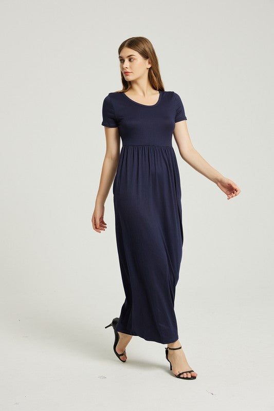 Women's Summer Casual Maxi Dress With Pocket