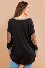 Oversized Elbow Patch Tunic