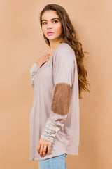 Oversized Elbow Patch Tunic