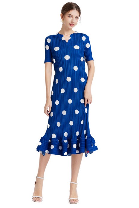 POLKA DOTS LONG MAXI FASHION DRESS