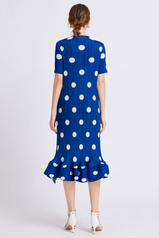 POLKA DOTS LONG MAXI FASHION DRESS