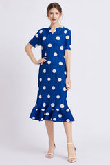 POLKA DOTS LONG MAXI FASHION DRESS