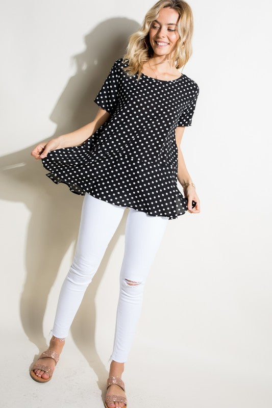 POLKA DOT TUNIC TOP